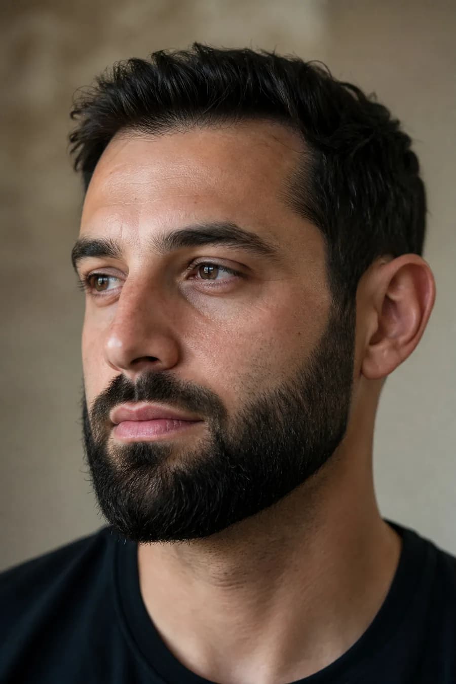 Beard transplant result showing full natural facial hair at MHB Clinic London